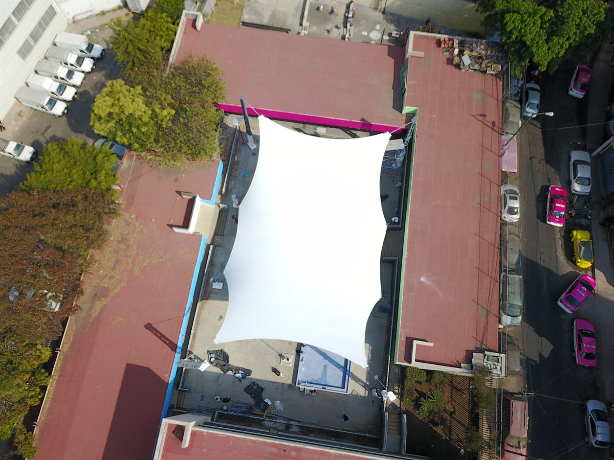 Cubierta Ligera para Patio Social DIF Tacubaya